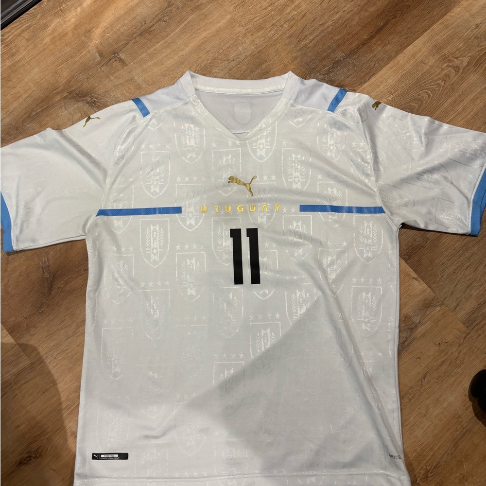Puma Uruguay Darwin Nunez Men's White Soccer Jersey